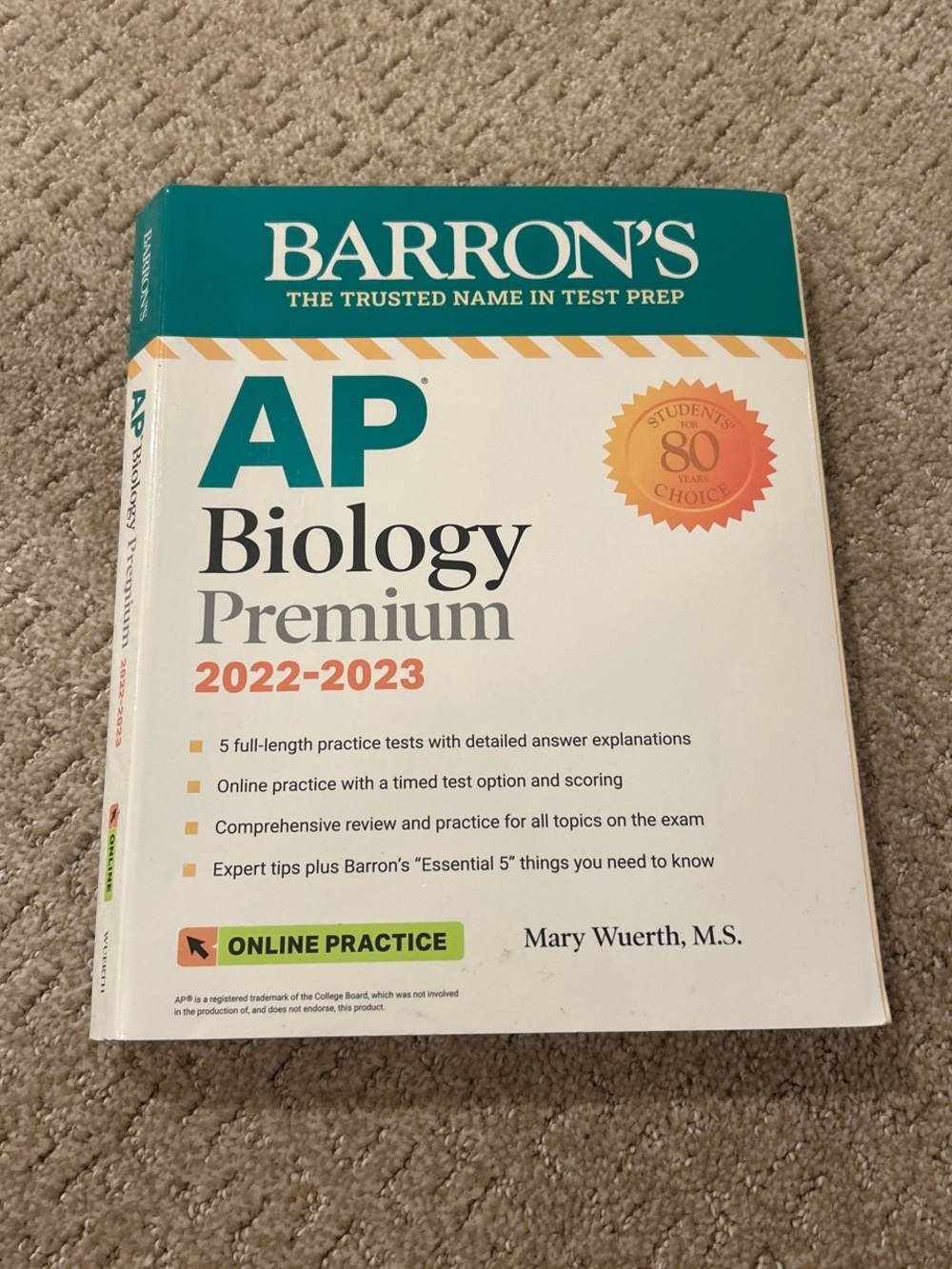 AP Biology Premium 2022-2023 Review Book - White & Teal HAS HIGHLIGHTING